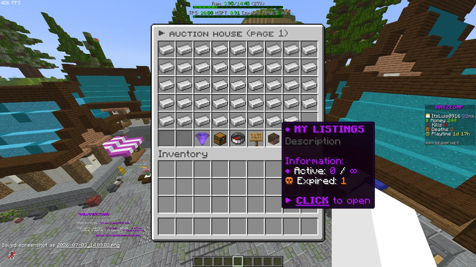My listings overview