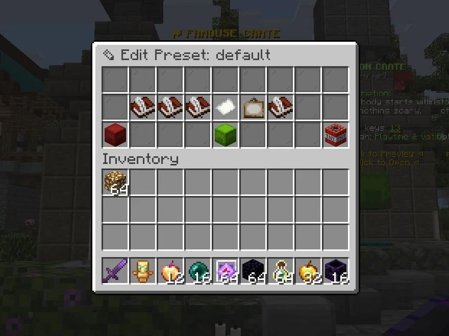 Preset editor