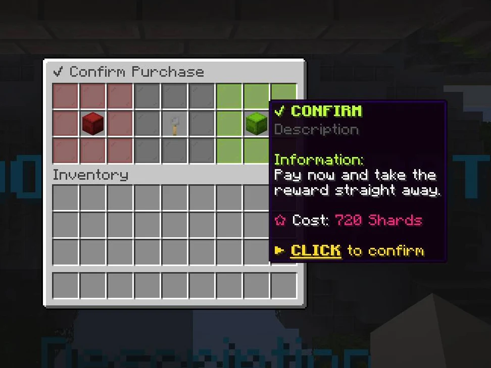 Confirm purchase